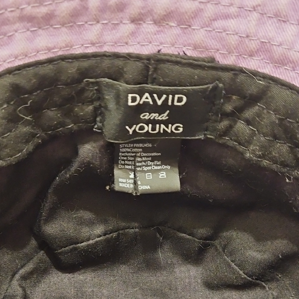 David and Young Purple 100% Cotton Bucket Hat - Picture 10 of 14